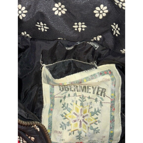 Obermeyer Juniors Navy Blue Floral Print Ski Jacket Size 16 - Picture 5 of 8